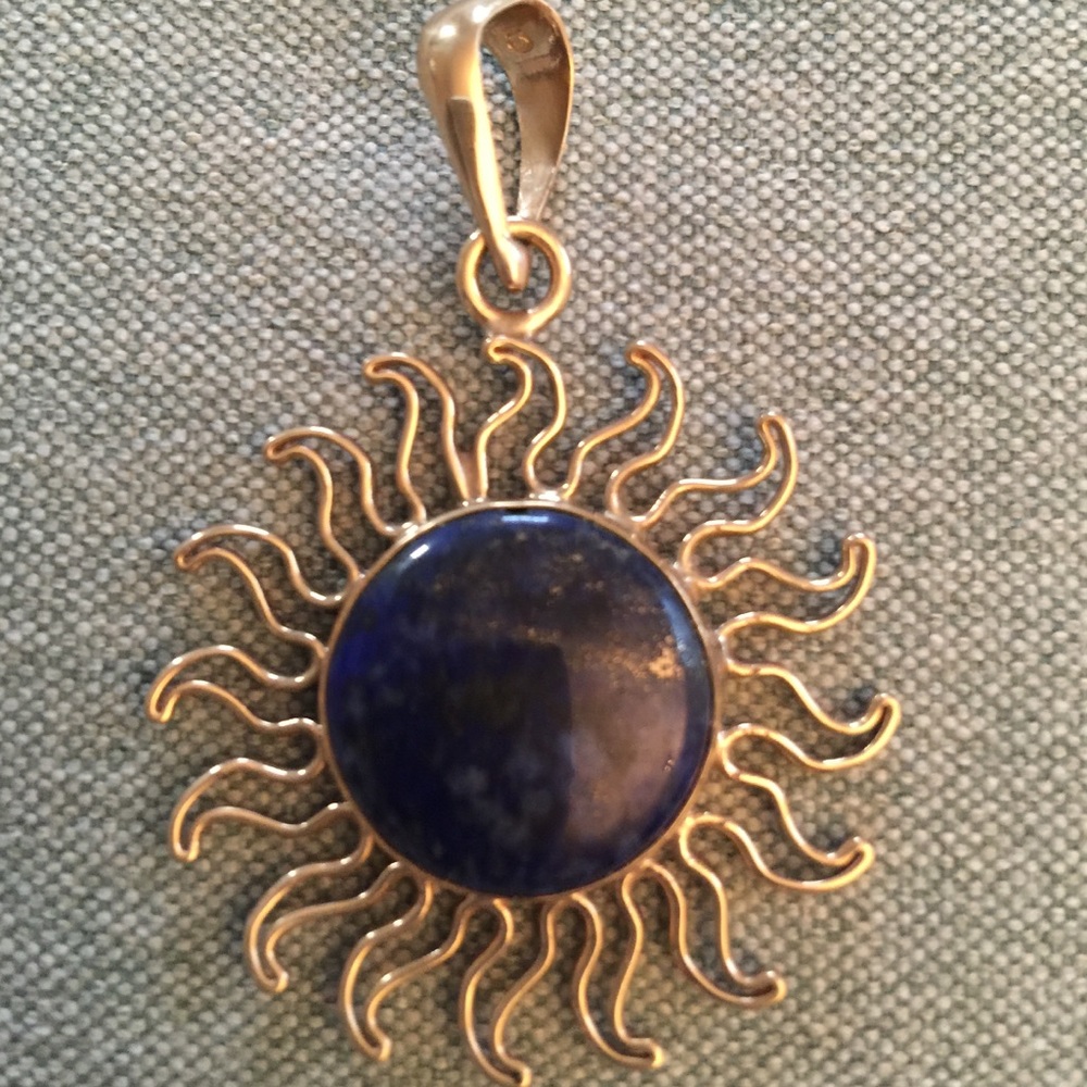 Lapis Lazuli Sun Pendant